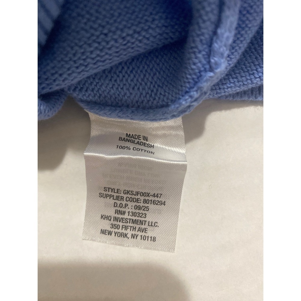 Gap Kids Blue Butterfly 100% Cotton Knit Girl's Sweater XS 4/5 Long Sleeve #3 - Picture 5 of 6